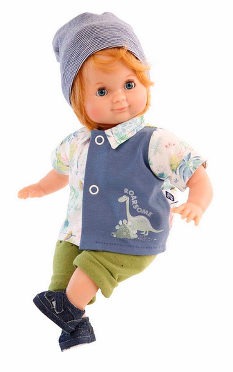 Schildkröt Puppen - Schlummerle Junge 32 cm rote Haare, blaue Schlafaugen, Sommerkleidung Dino Schildkröt Puppen - Schlummerle Junge 32 cm rote Haare, blaue Schlafaugen, Sommerkleidung Dino