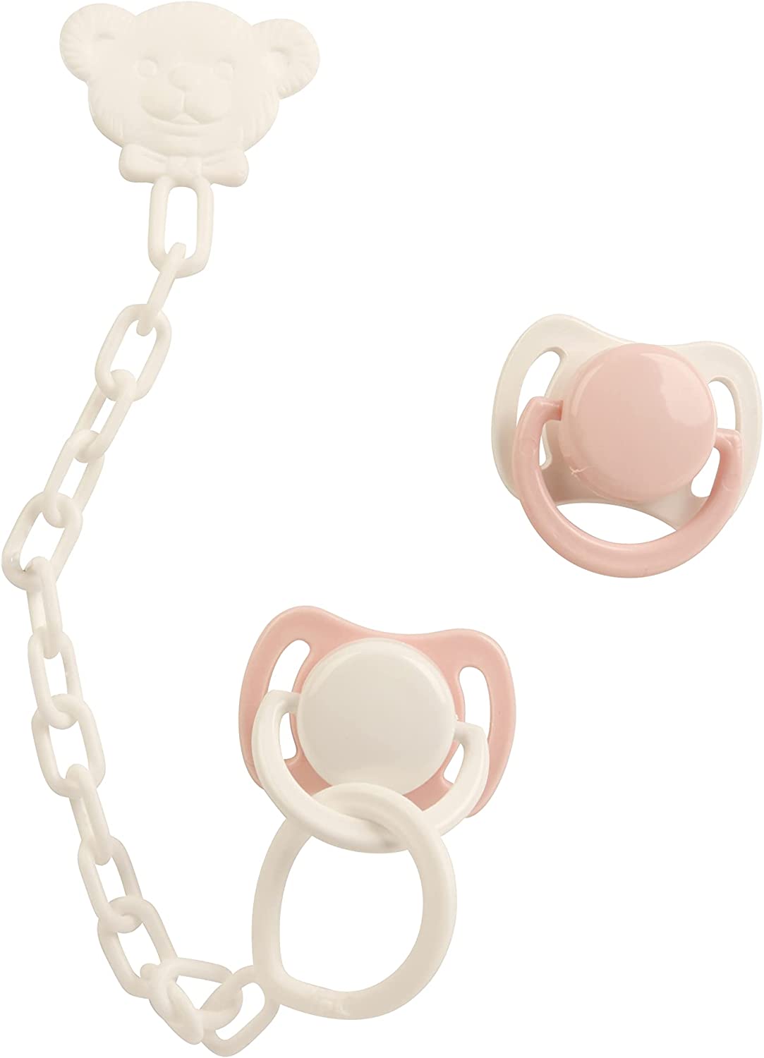 Schildkröt Puppen - Schnuller mit Kette 2tlg. rosa Schildkröt Puppen - Schnuller mit Kette 2tlg. rosa