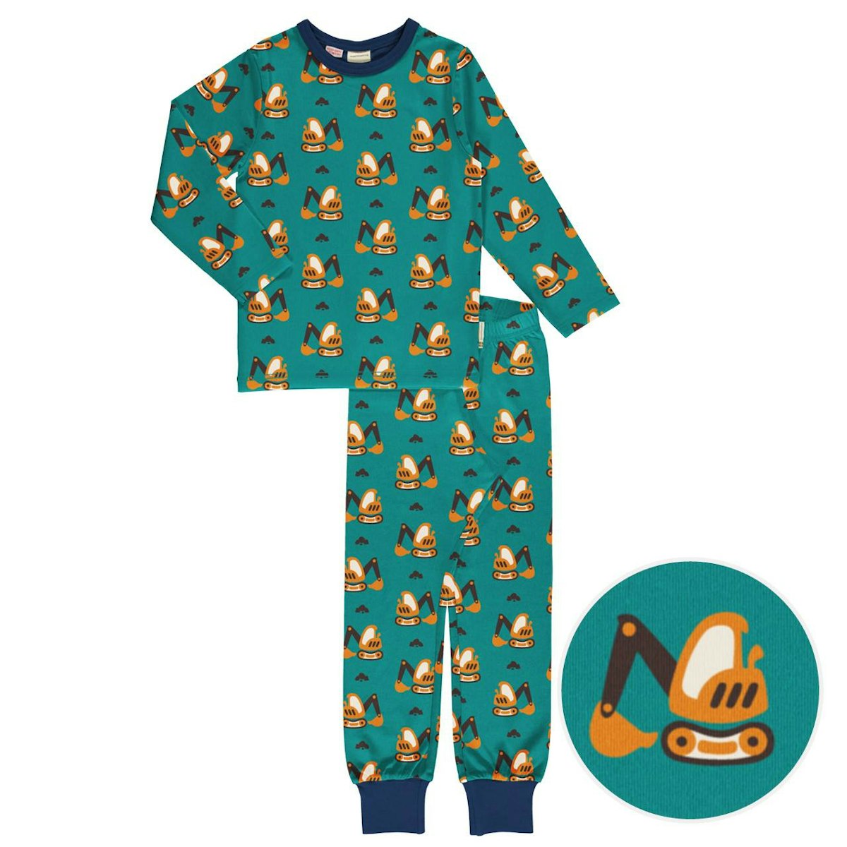 Schlafanzug Bagger langarm petrol 98/104 Schlafanzug Bagger langarm petrol 98/104