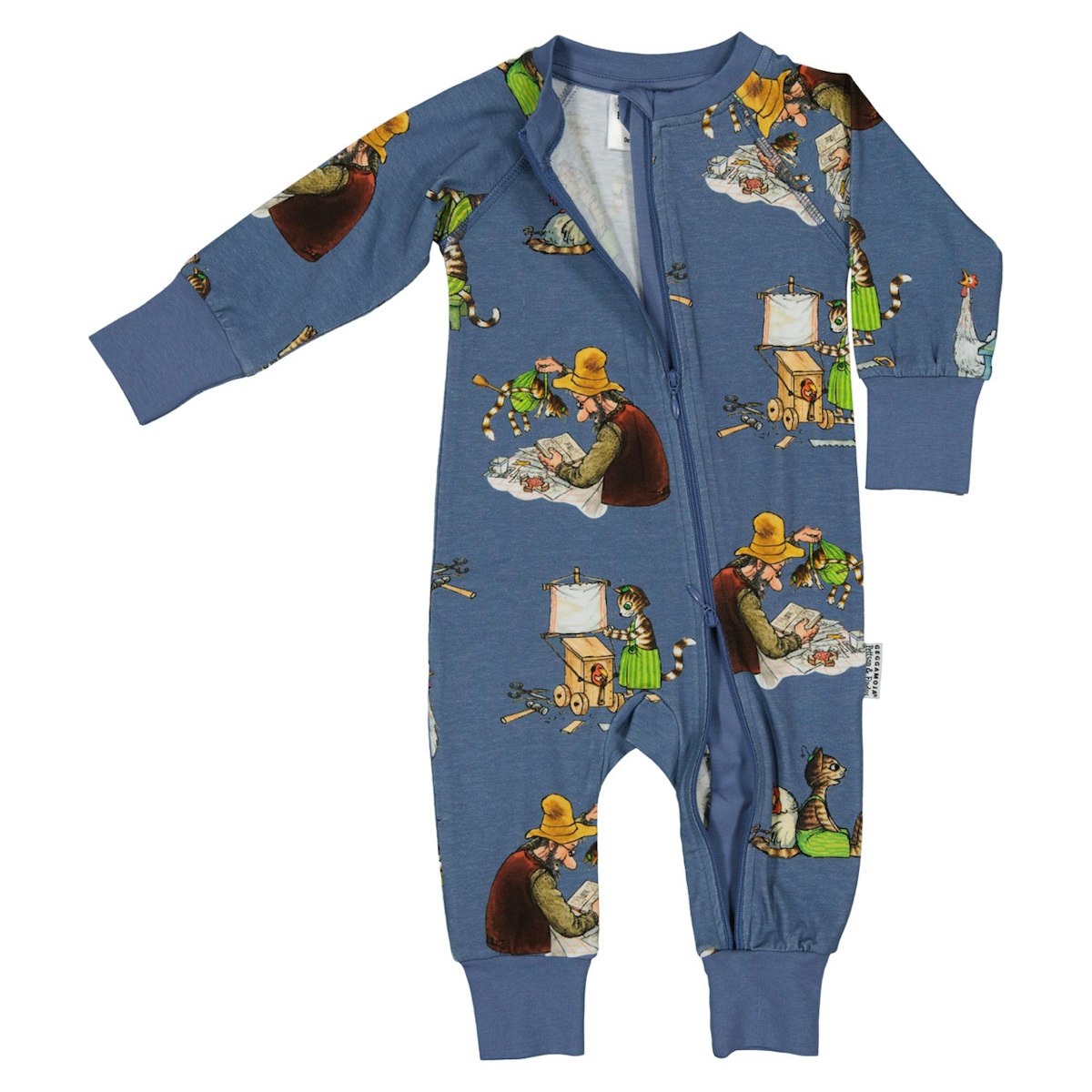 Schlafanzug Reißverschluss Pettersson & Findus blau 62/68 Schlafanzug Reißverschluss Pettersson & Findus blau 62/68