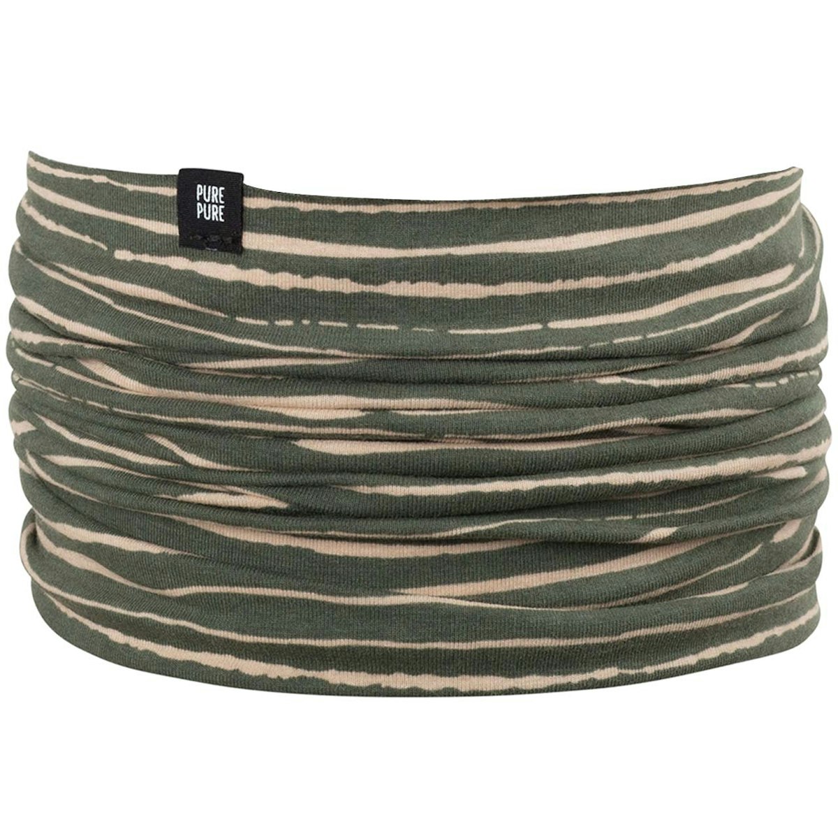 Schlauchschal leicht 2-10 Jahre Streifen dunkelgrün Schlauchschal leicht 2-10 Jahre Streifen dunkelgrün