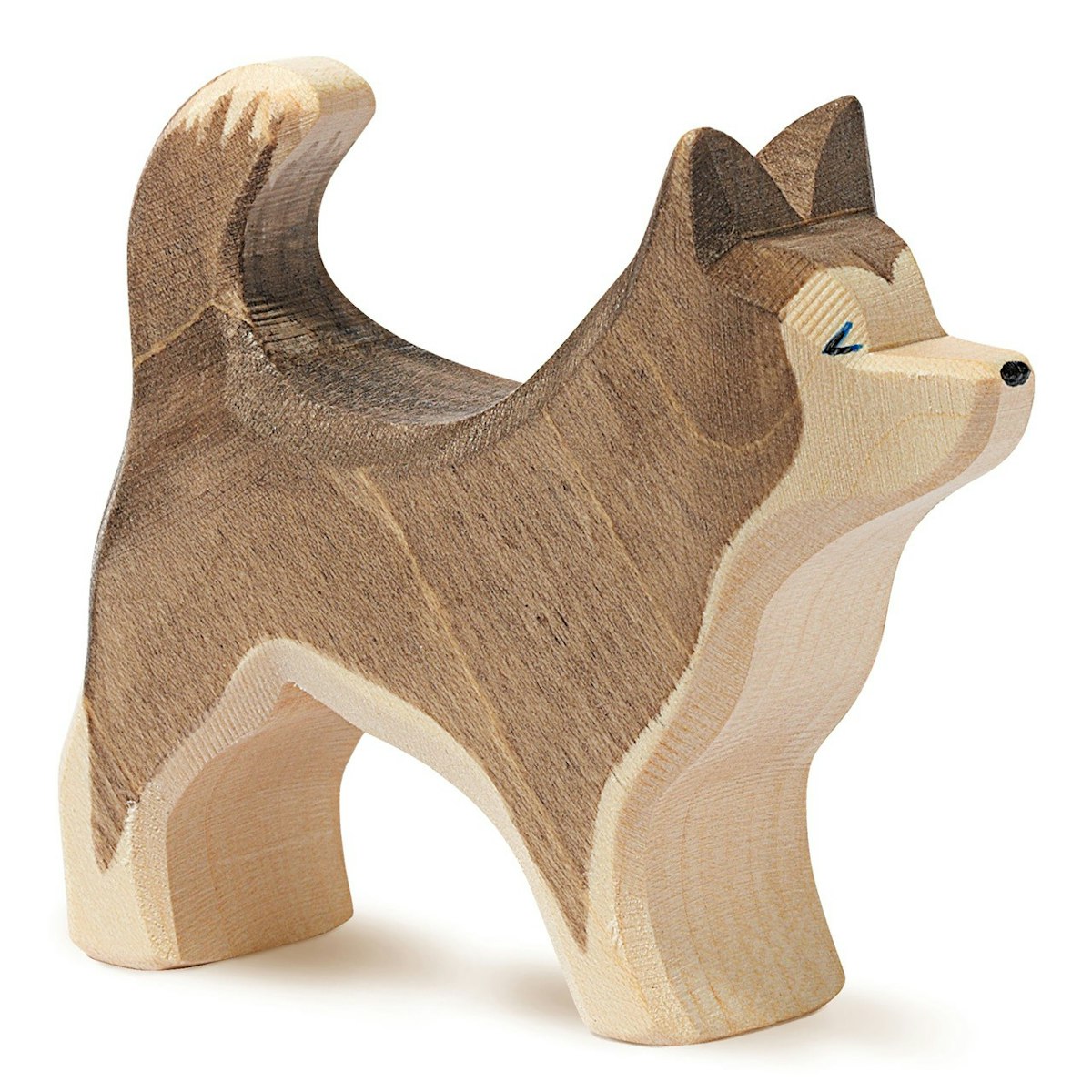 Schlittenhund stehend Holzfigur 7 cm Schlittenhund stehend Holzfigur 7 cm