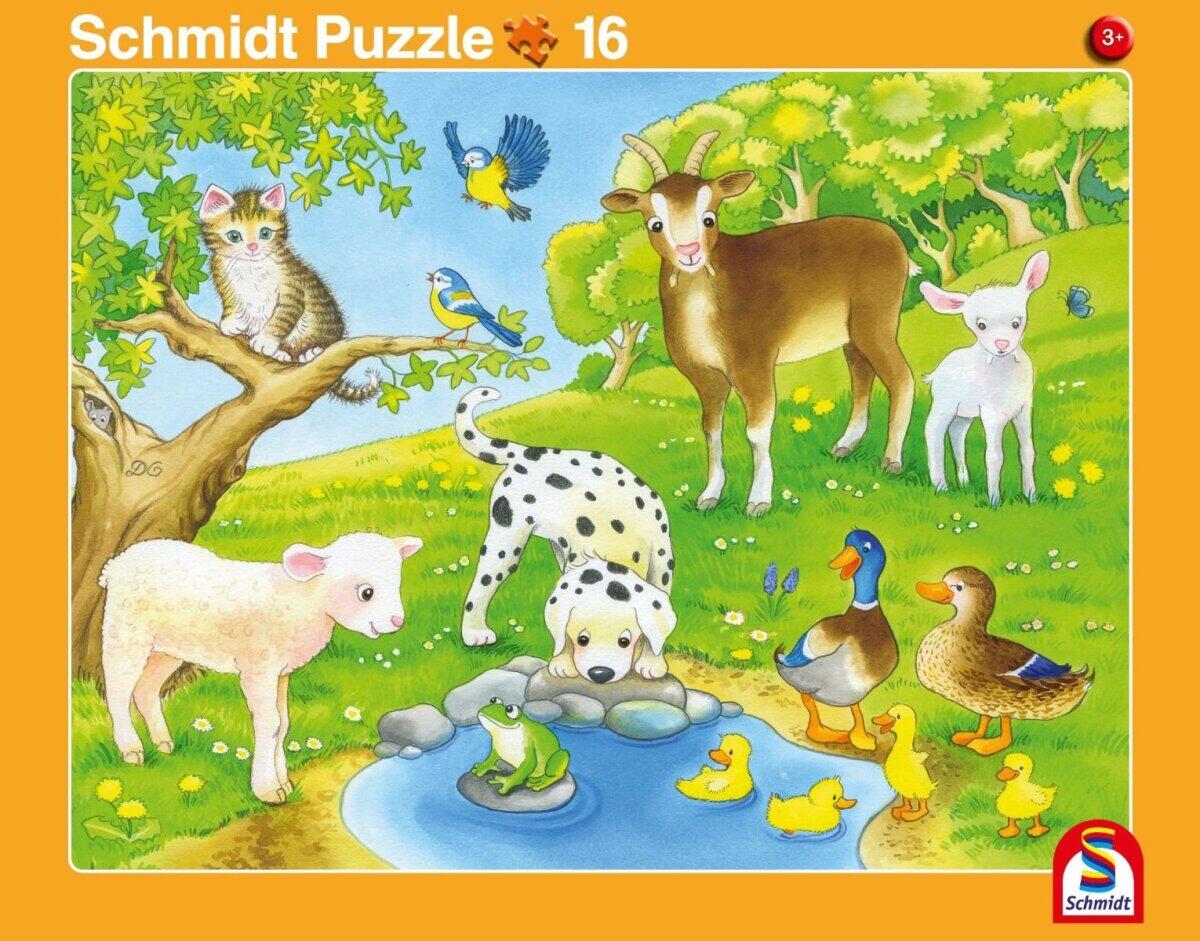 Schmidt Spiele - Rahmenpuzzle 2er Haustiere / Heimische Tiere Schmidt Spiele - Rahmenpuzzle 2er Haustiere / Heimische Tiere