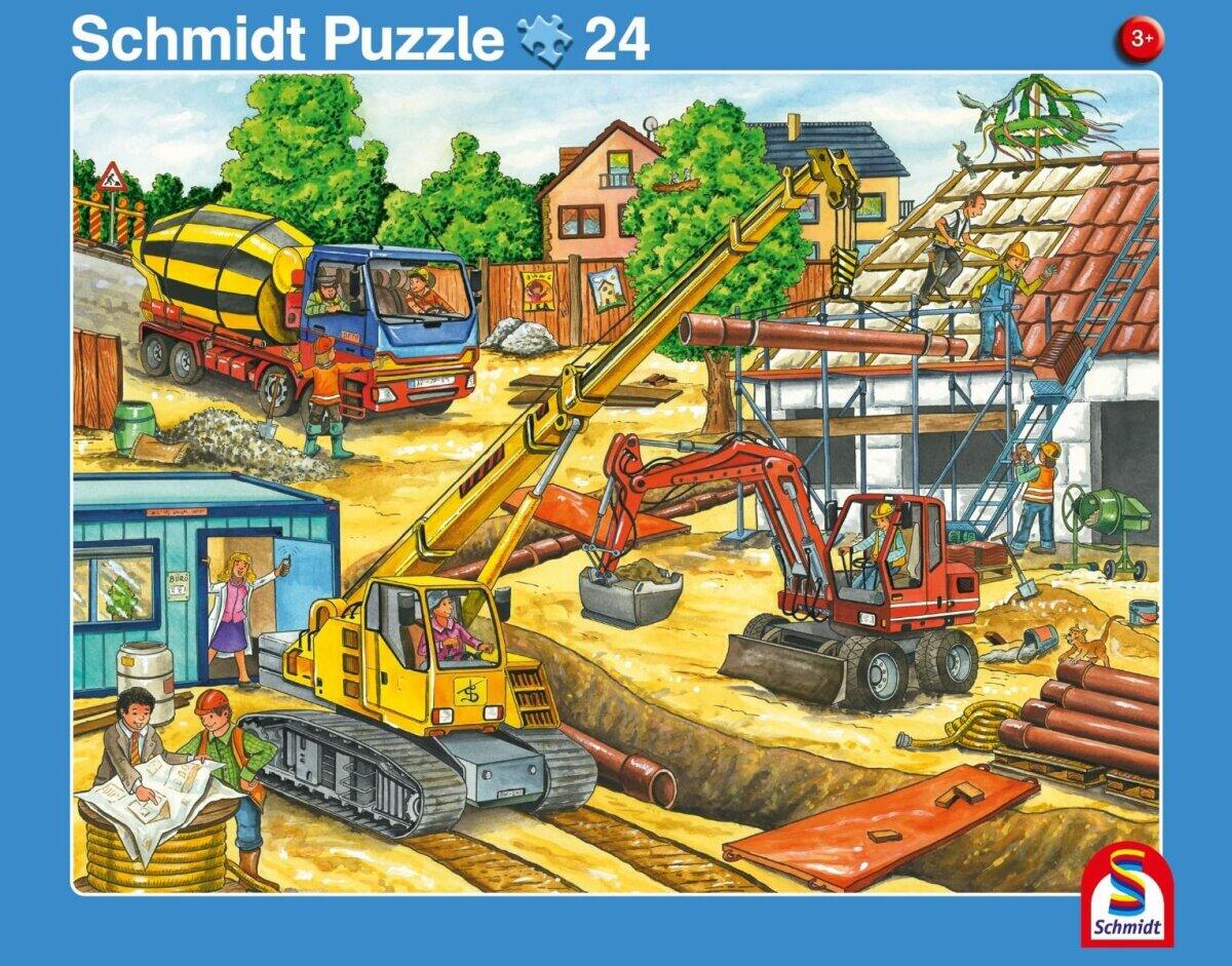 Schmidt Spiele - Rahmenpuzzle 2er Müllauto / Baustelle Schmidt Spiele - Rahmenpuzzle 2er Müllauto / Baustelle