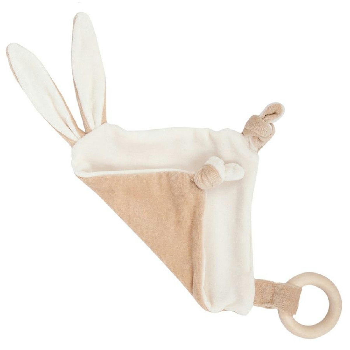 Schmusetuch Kniesterohren ungefärbt abnehmbarer Ring Schmusetuch Kniesterohren ungefärbt abnehmbarer Ring