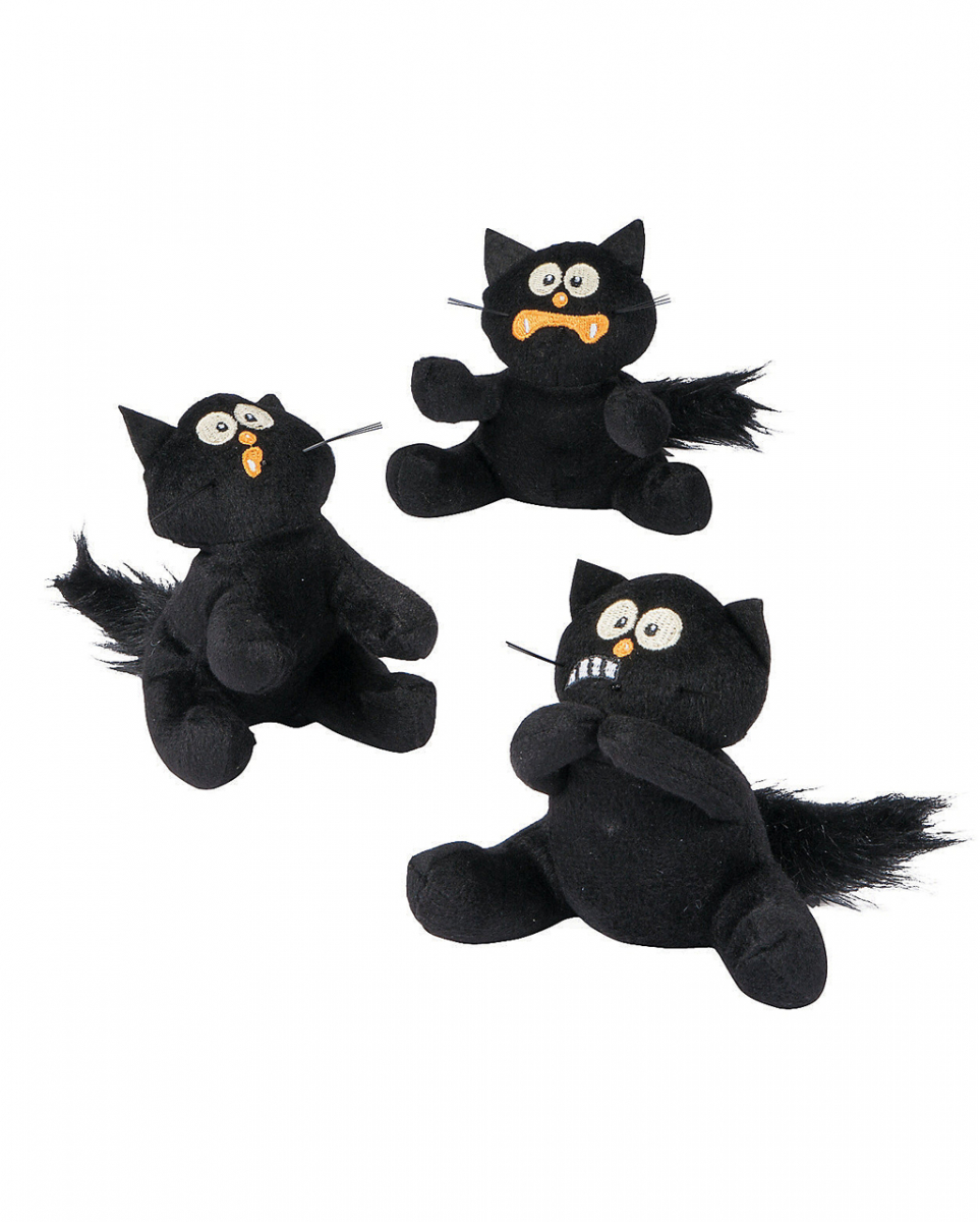 Schwarze Ängstliche Plüschkatze Schwarze Ängstliche Plüschkatze