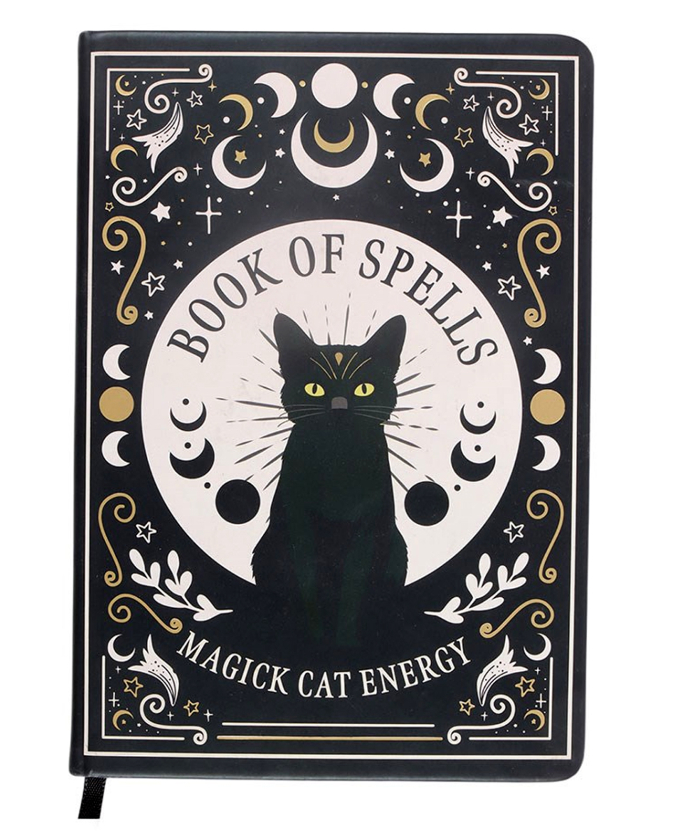 Schwarze Gothic Katze A5 Notiz & Tagebuch mit Stift Schwarze Gothic Katze A5 Notiz & Tagebuch mit Stift