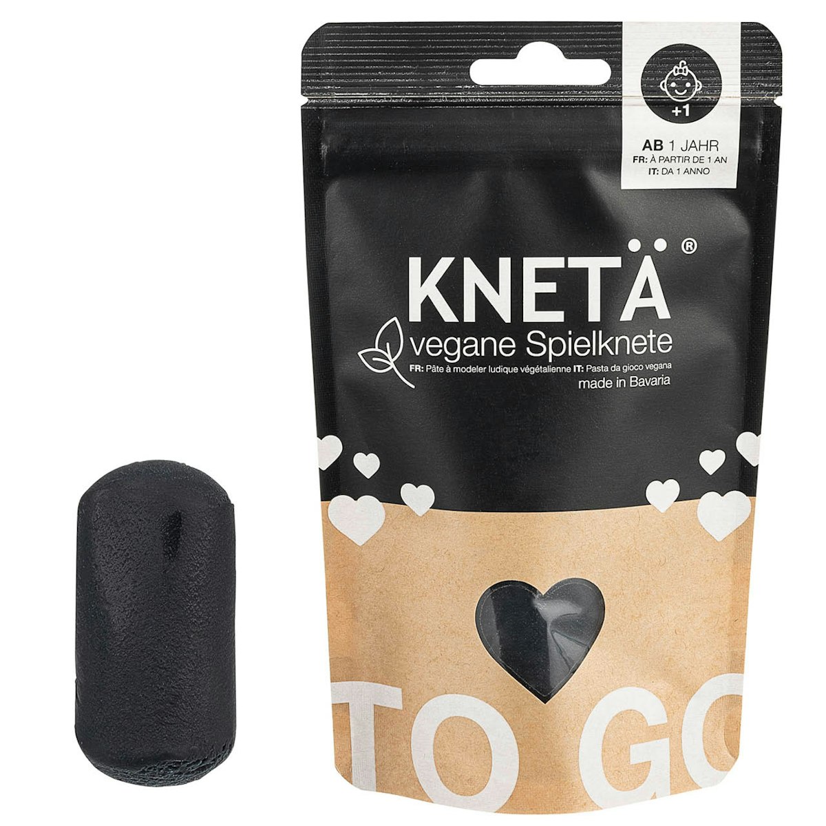 Schwarze Knete ab 1 Jahr, 100g Beutel Schwarze Knete ab 1 Jahr, 100g Beutel