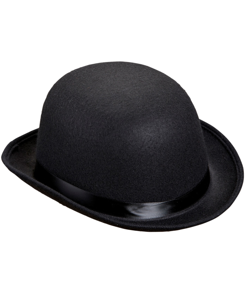 Schwarze Melone aus Filz Schwarze Melone aus Filz