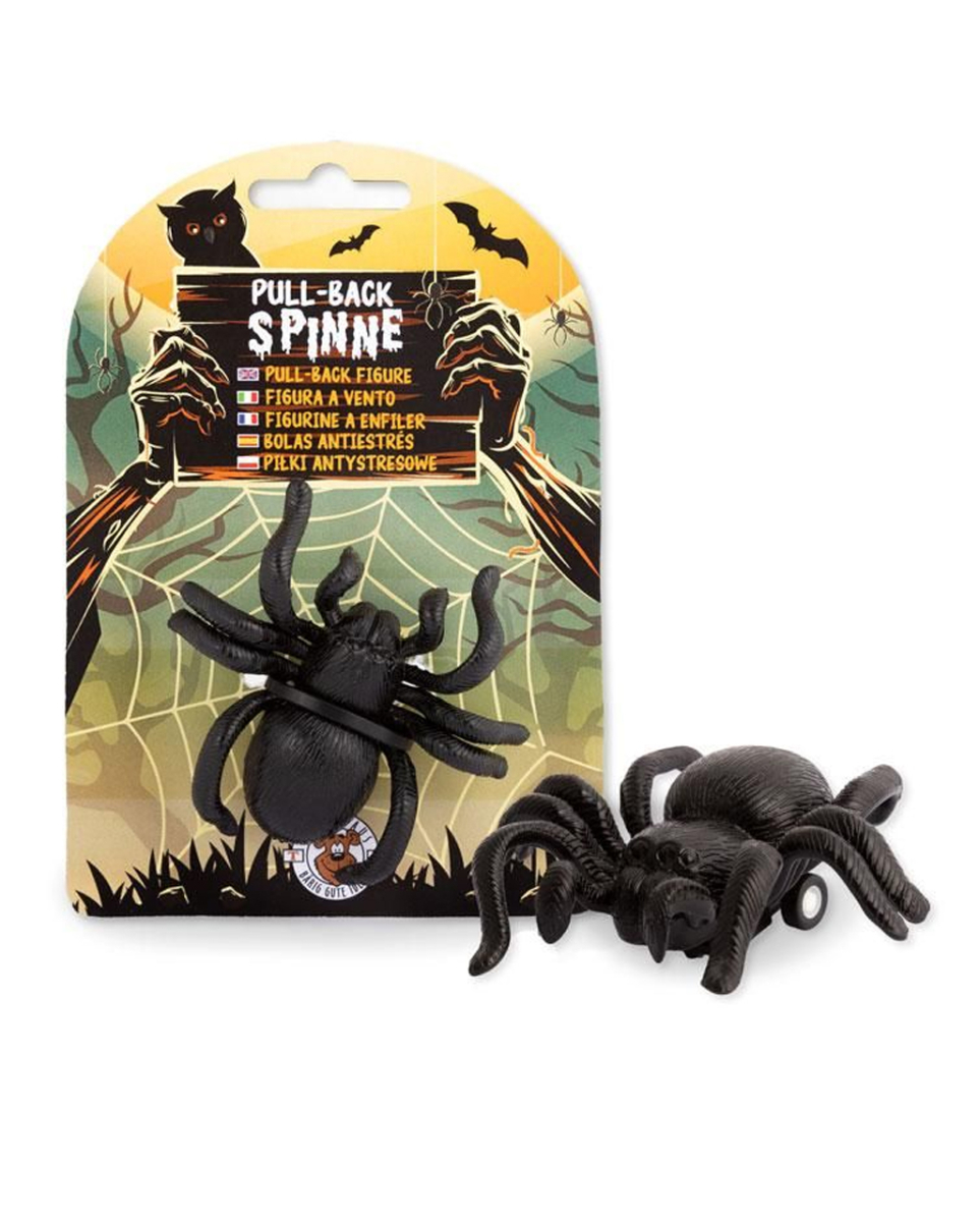 Schwarze Spinne zum Aufziehen 6,5cm Schwarze Spinne zum Aufziehen 6,5cm