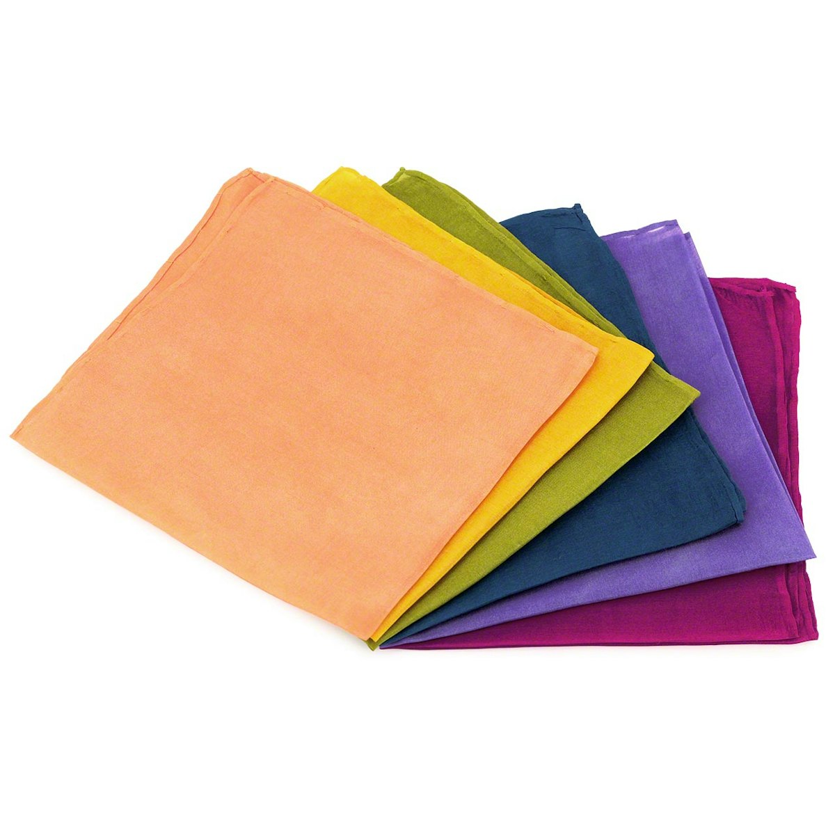 Seidentuch Basteln & Dekorieren 27x27 cm – 6 Stk. bunt Seidentuch Basteln & Dekorieren 27x27 cm – 6 Stk. bunt