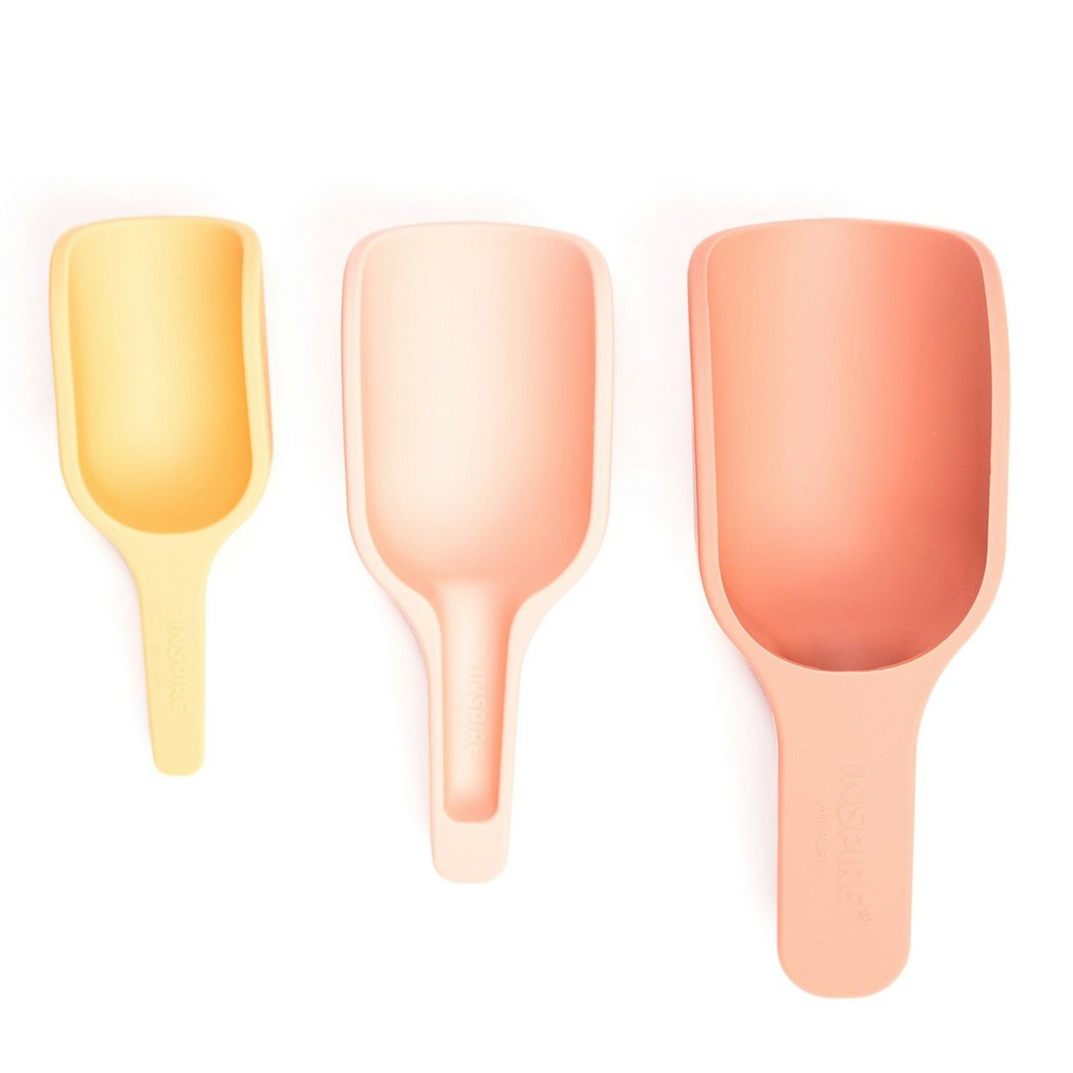 Sensorikspielzeug Schaufel Set koralle gelb Sensorikspielzeug Schaufel Set koralle gelb