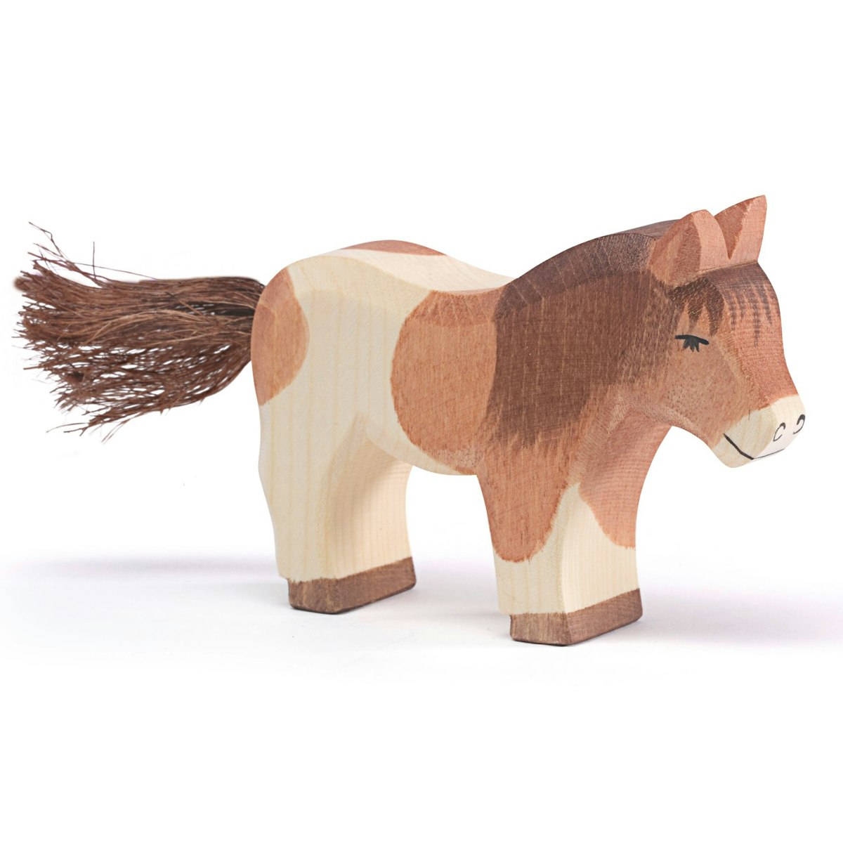Shetland Pony stehend Holzfigur 8 cm Shetland Pony stehend Holzfigur 8 cm