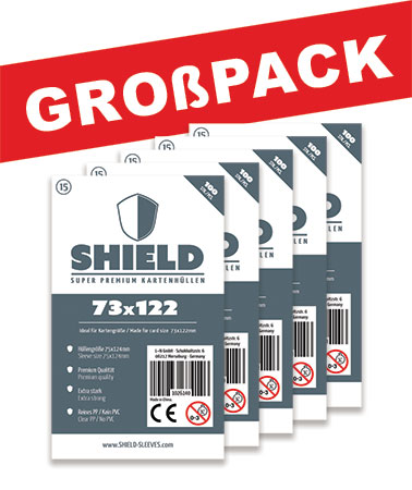 Shield 15 - (100er Gro�pack) 100 Super Premium Kartenh�llen f�r Kartengr��e 73 x 122 mm