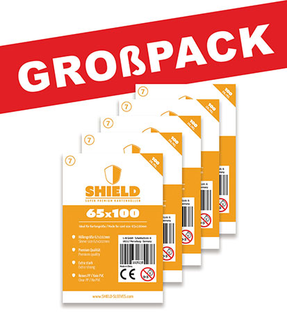 Shield 7 - (100er Gro�pack) 100 Super Premium Kartenh�llen f�r Kartengr��e 65 x 100 mm