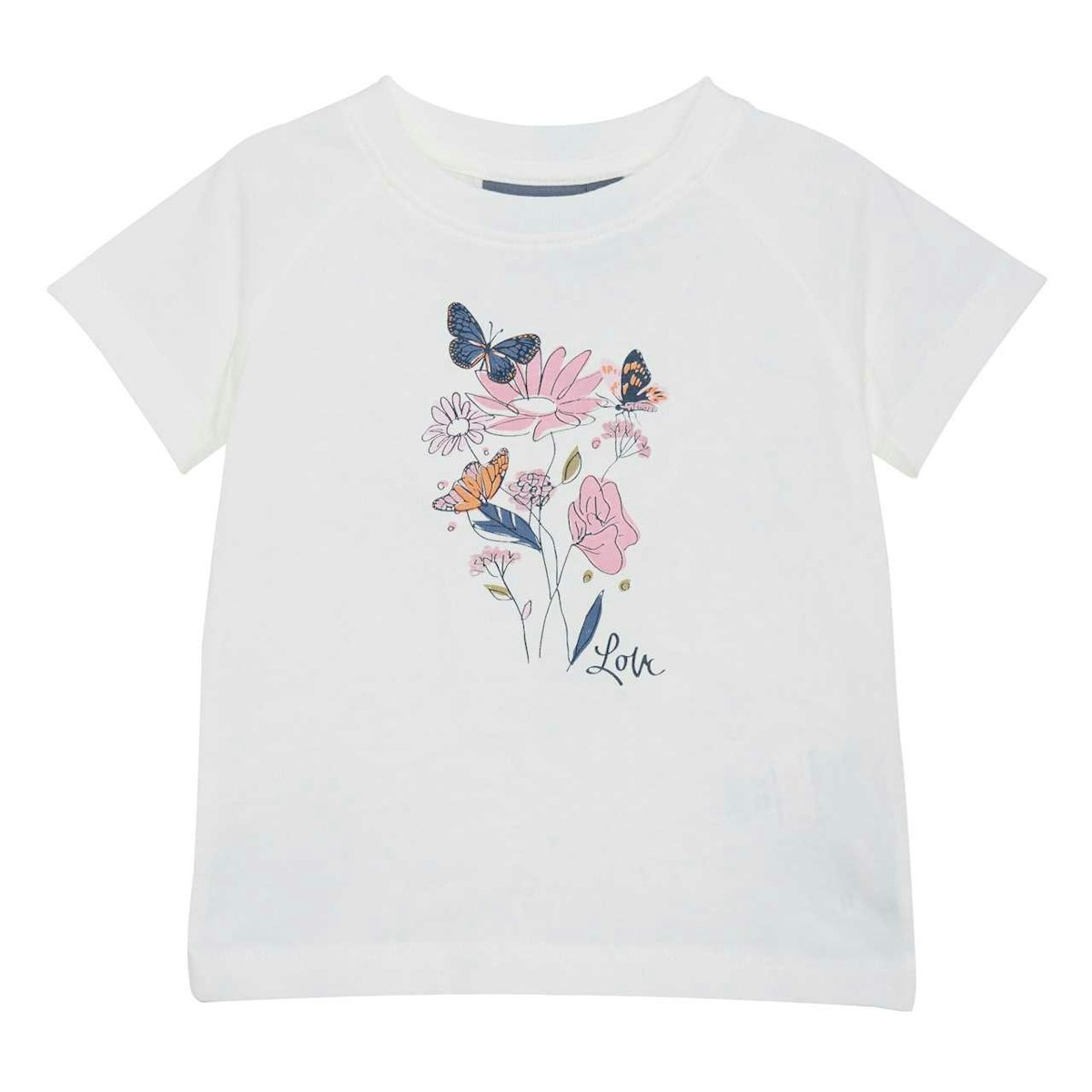 Shirt kurzarm Blumen Druck weiß 86 Shirt kurzarm Blumen Druck weiß 86