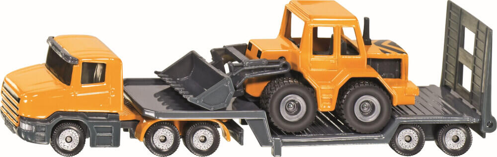 Siku - SIKU LKW Tieflader mit Frontlader-Bagger 1:87 Siku - SIKU LKW Tieflader mit Frontlader-Bagger 1:87