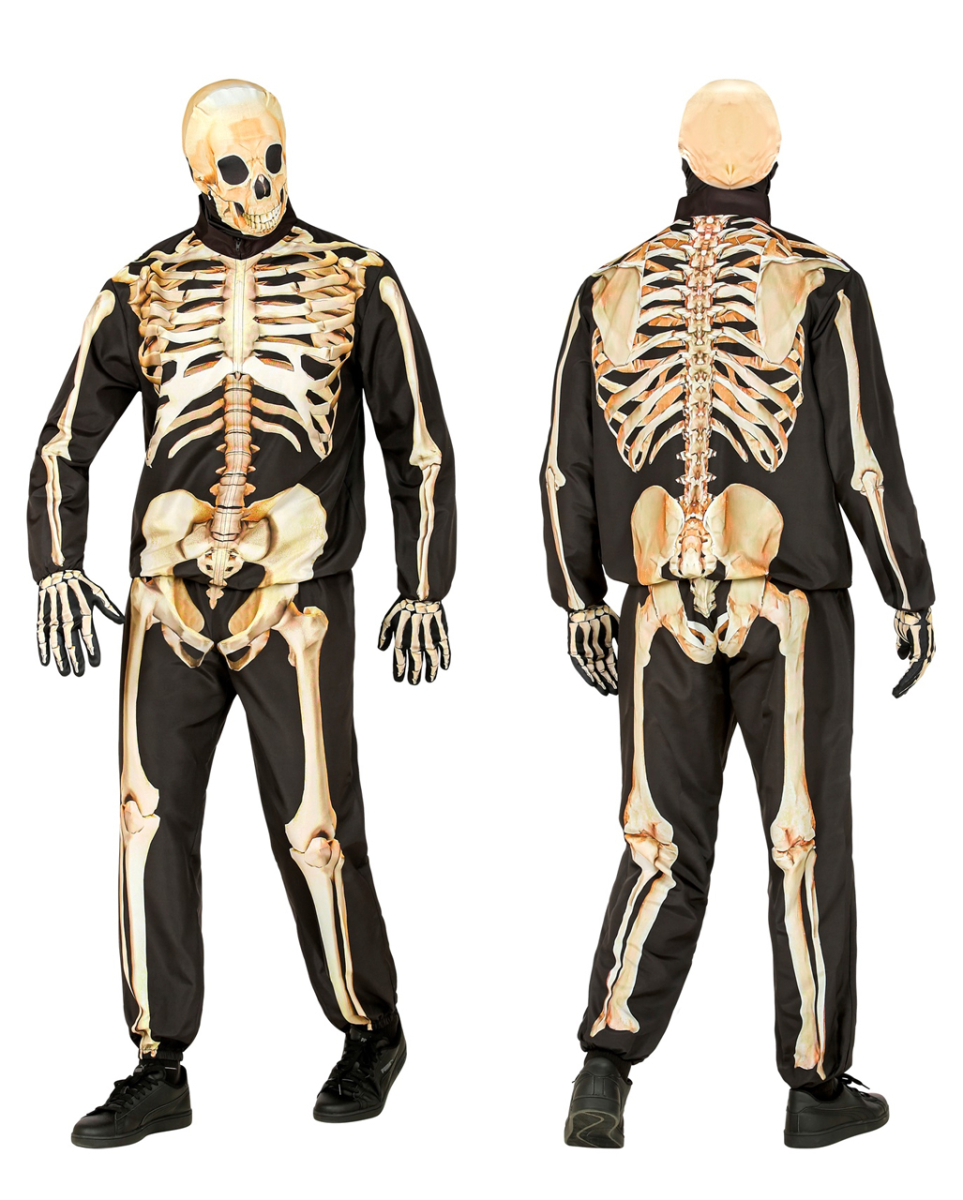 Skelett Sofortkostüm mit Maske & Handschuhe 2XL Skelett Sofortkostüm mit Maske & Handschuhe 2XL