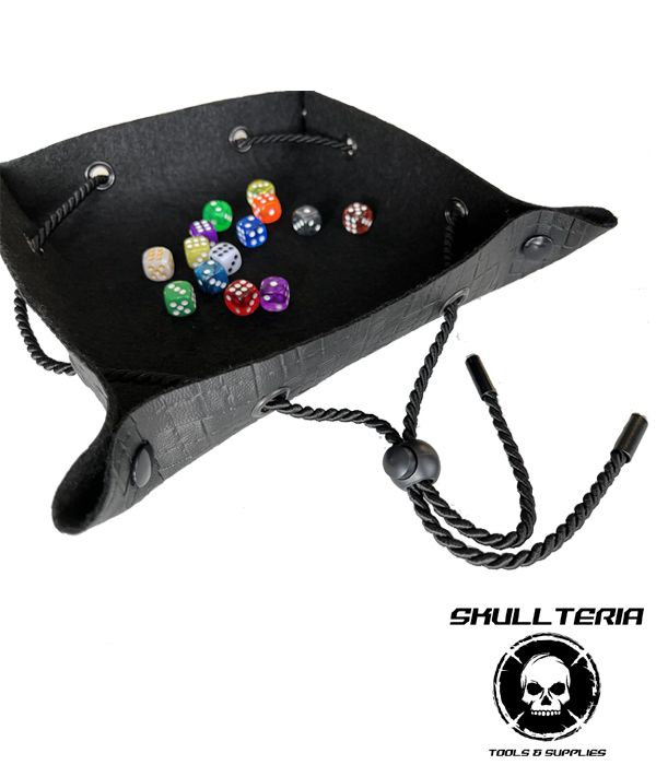 Skullteria Dice Tray Würfelbeutel Serpiente Schwarz Dice Bag Beutel Würfelschale