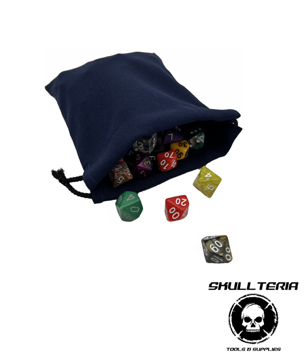 Skullteria Würfelbeutel dunkelblau klein Dice Bag blue Würfel Beutel