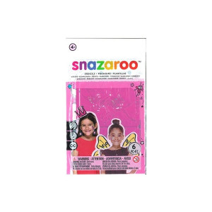 Snazaroo Schminkfarbe Schablonen Mädchen 6 Stück. assortiert selbstkle