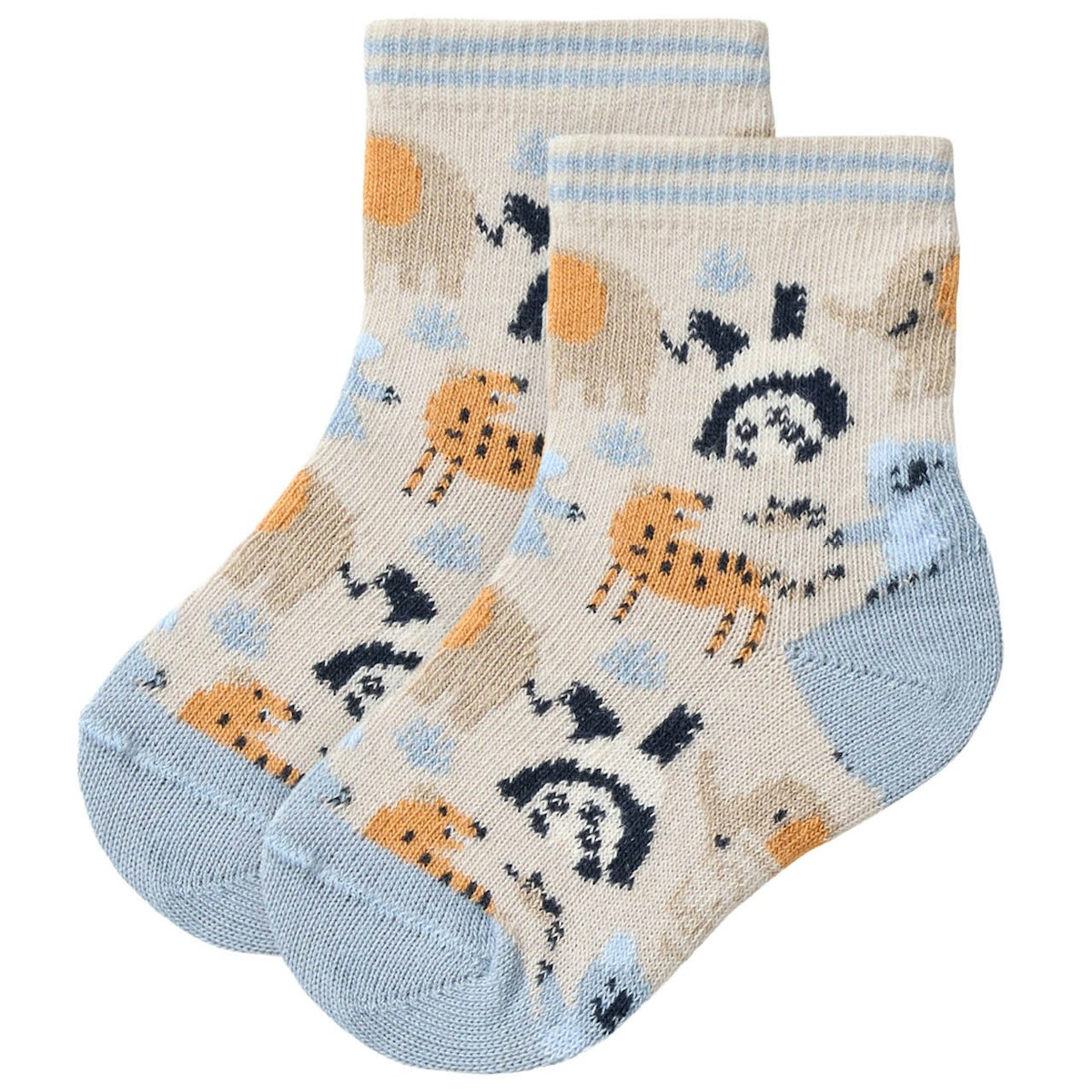 Socken beige mit Waldtieren 19/21 Socken beige mit Waldtieren 19/21