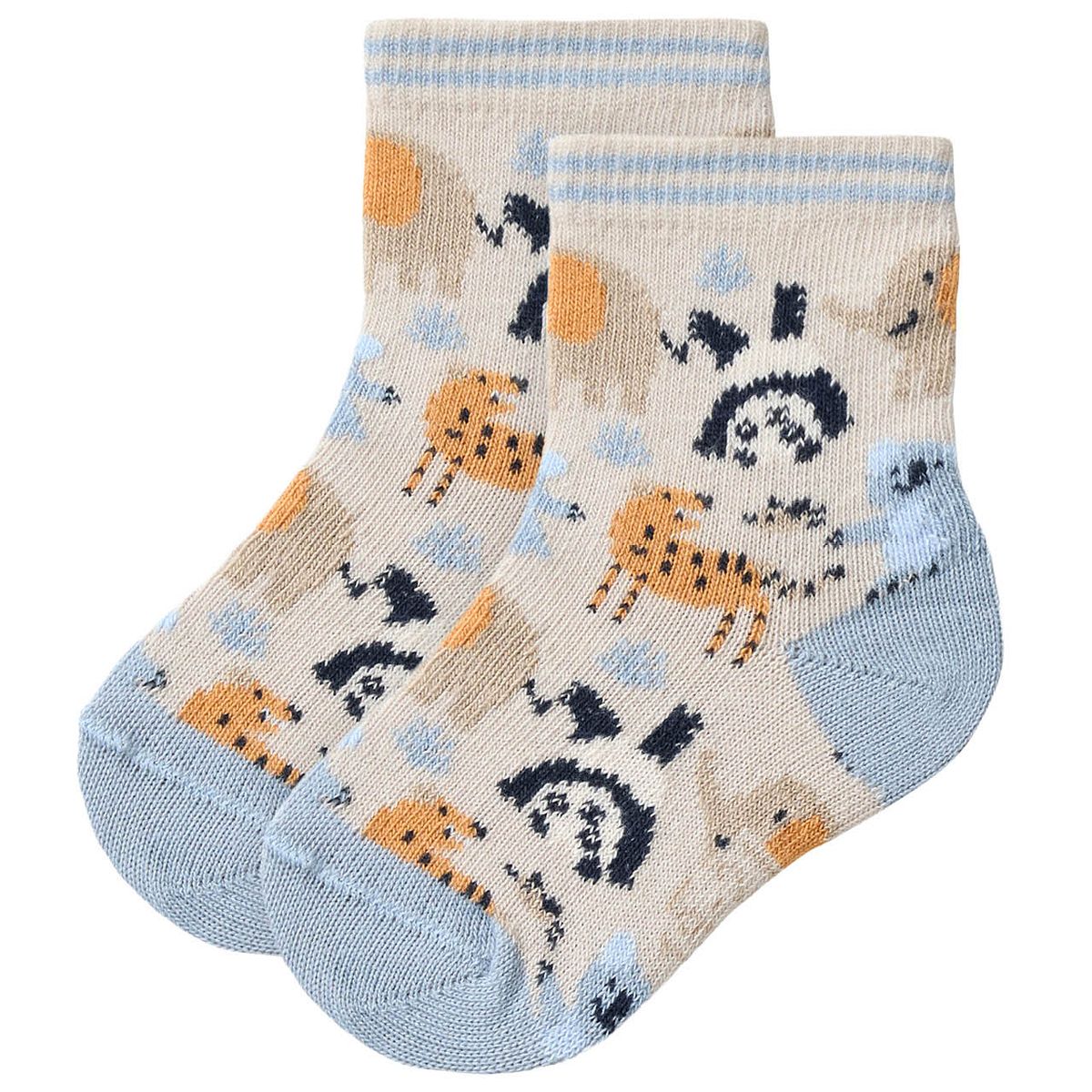 Socken beige mit Waldtieren 22/24 Socken beige mit Waldtieren 22/24