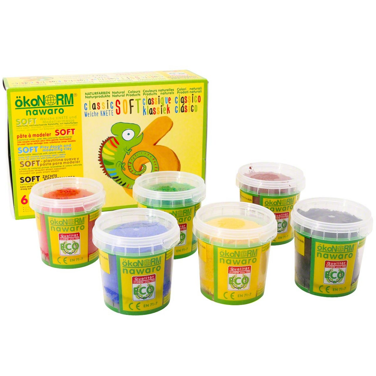 Soft Knete nawaro Set in 6 Farben - Classic Soft Knete nawaro Set in 6 Farben - Classic