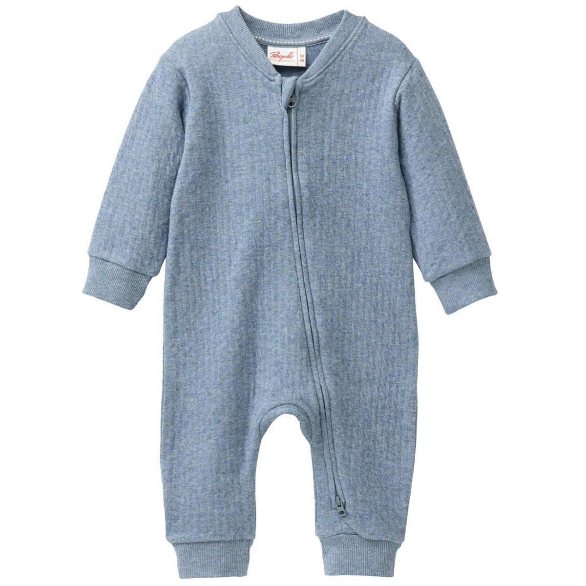 Softer kuscheliger Langarmstrampler rauchblau meliert 74/80 Softer kuscheliger Langarmstrampler rauchblau meliert 74/80