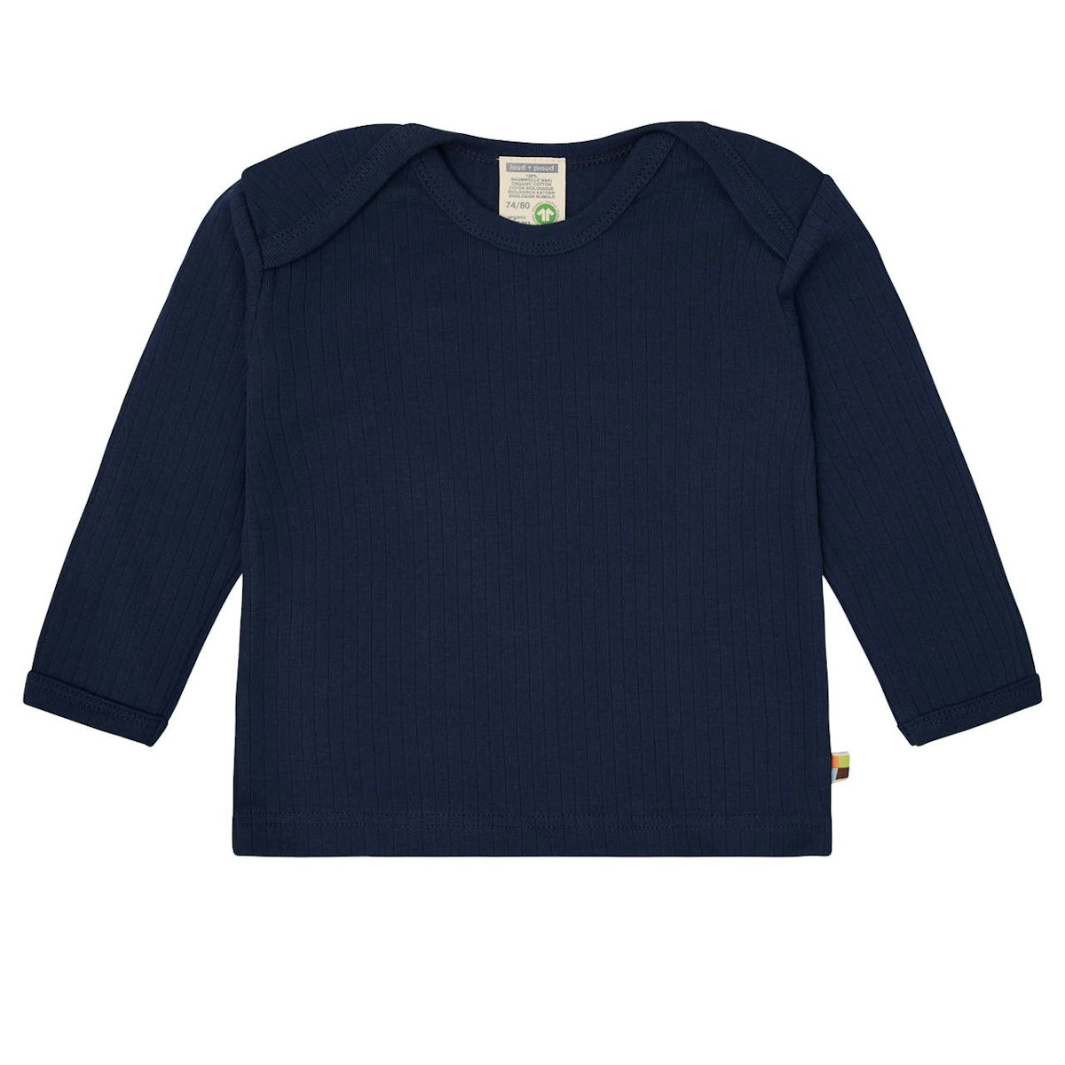 Softes Langarmshirt grobe Rippe marine 74/80 Softes Langarmshirt grobe Rippe marine 74/80