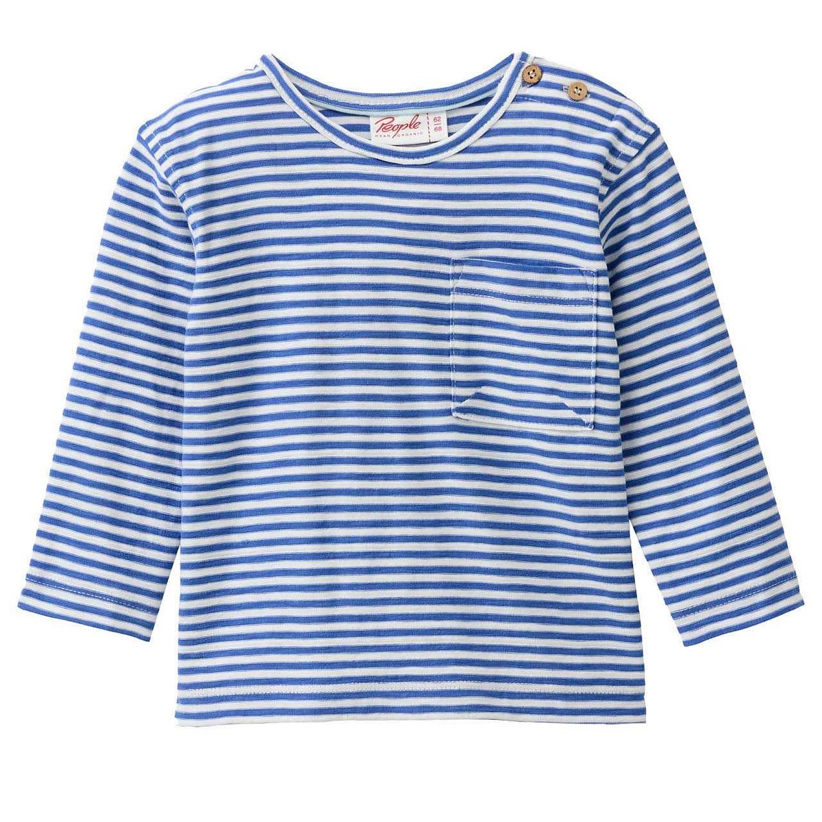 Softes Langarmshirt royalblau geringelt 98/104 Softes Langarmshirt royalblau geringelt 98/104
