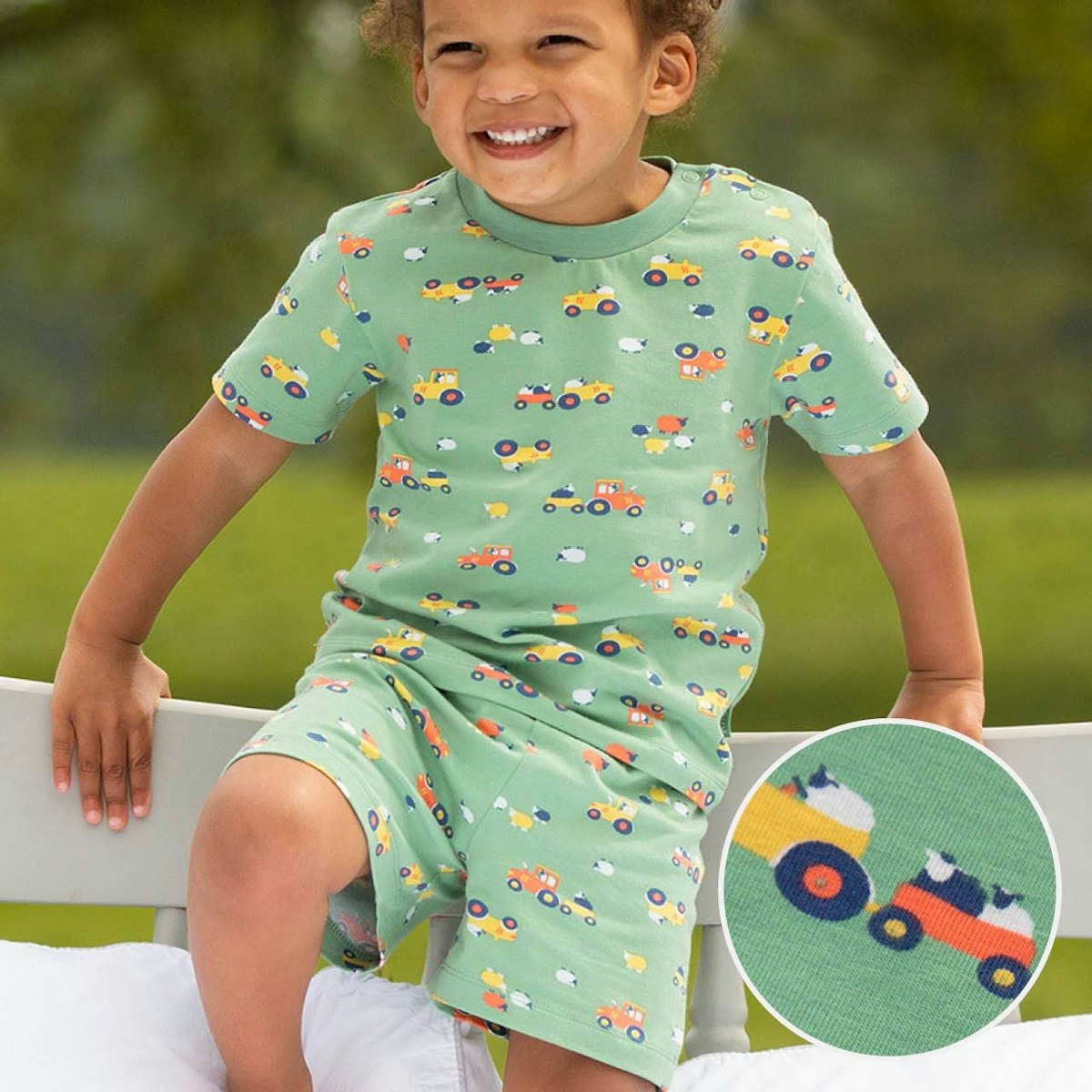 Sommer Schlafanzug Farm-Motive 104 Sommer Schlafanzug Farm-Motive 104