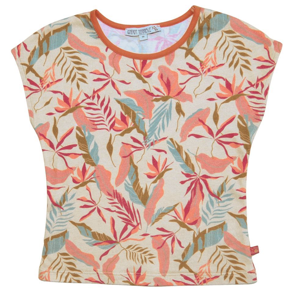 Sommer Shirt tropischer Alloverdruck rosa 104 Sommer Shirt tropischer Alloverdruck rosa 104