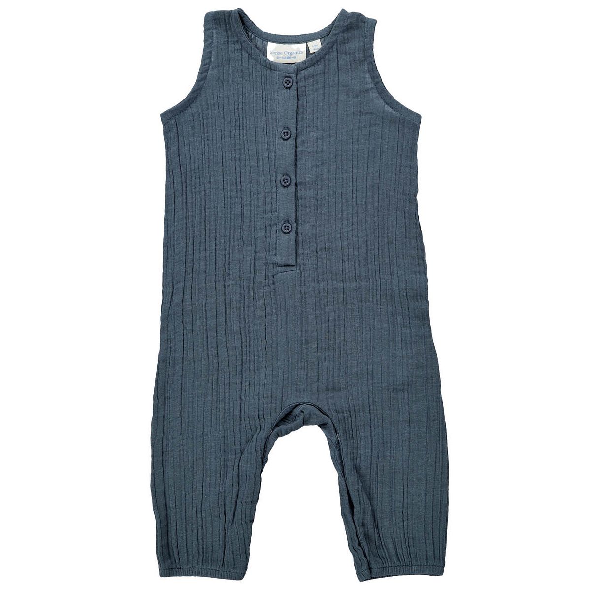 Sommer Strampler Musselin blaugrau 74/80 Sommer Strampler Musselin blaugrau 74/80