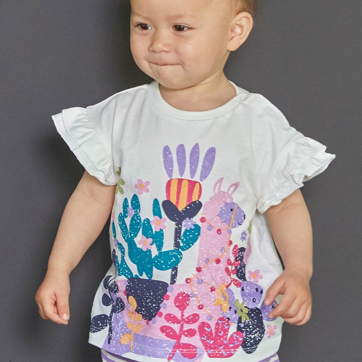 Sommer T-Shirt Lama Schmetterlingsärmel 74/80 Sommer T-Shirt Lama Schmetterlingsärmel 74/80