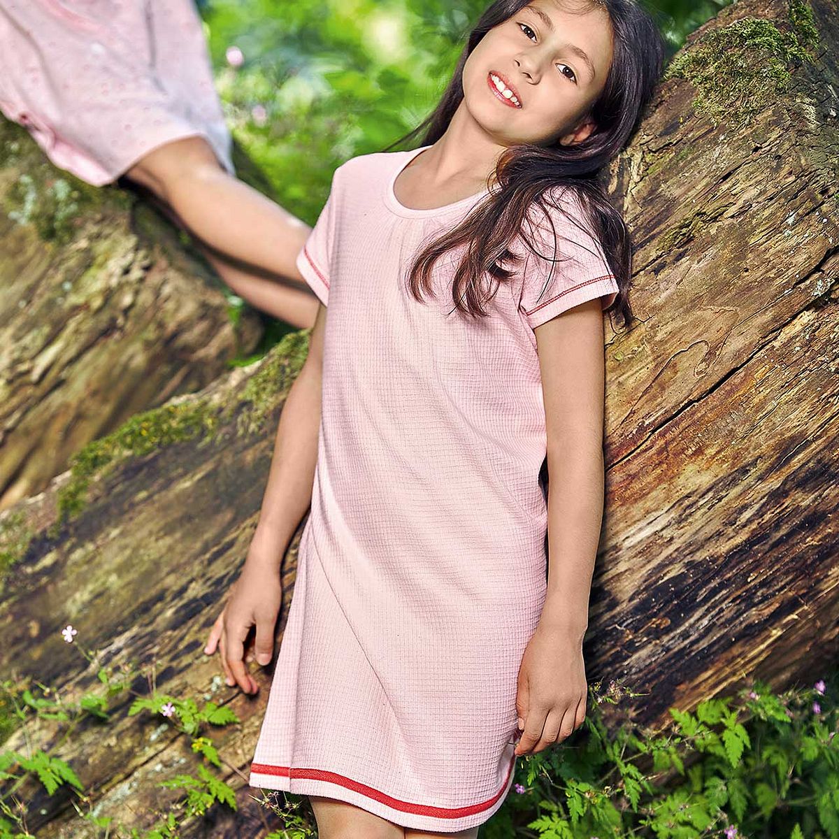 Sommerkleid Waffelstruktur rosa 98/104 Sommerkleid Waffelstruktur rosa 98/104