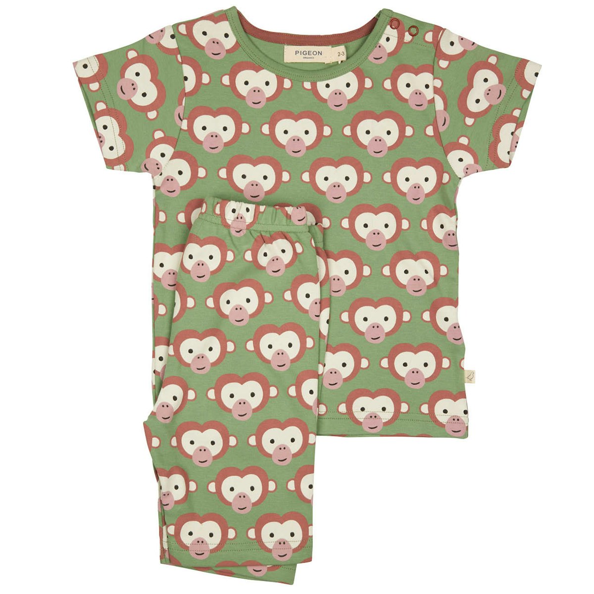 Sommerlicher Schlafanzug Äffchen grün 98 Sommerlicher Schlafanzug Äffchen grün 98