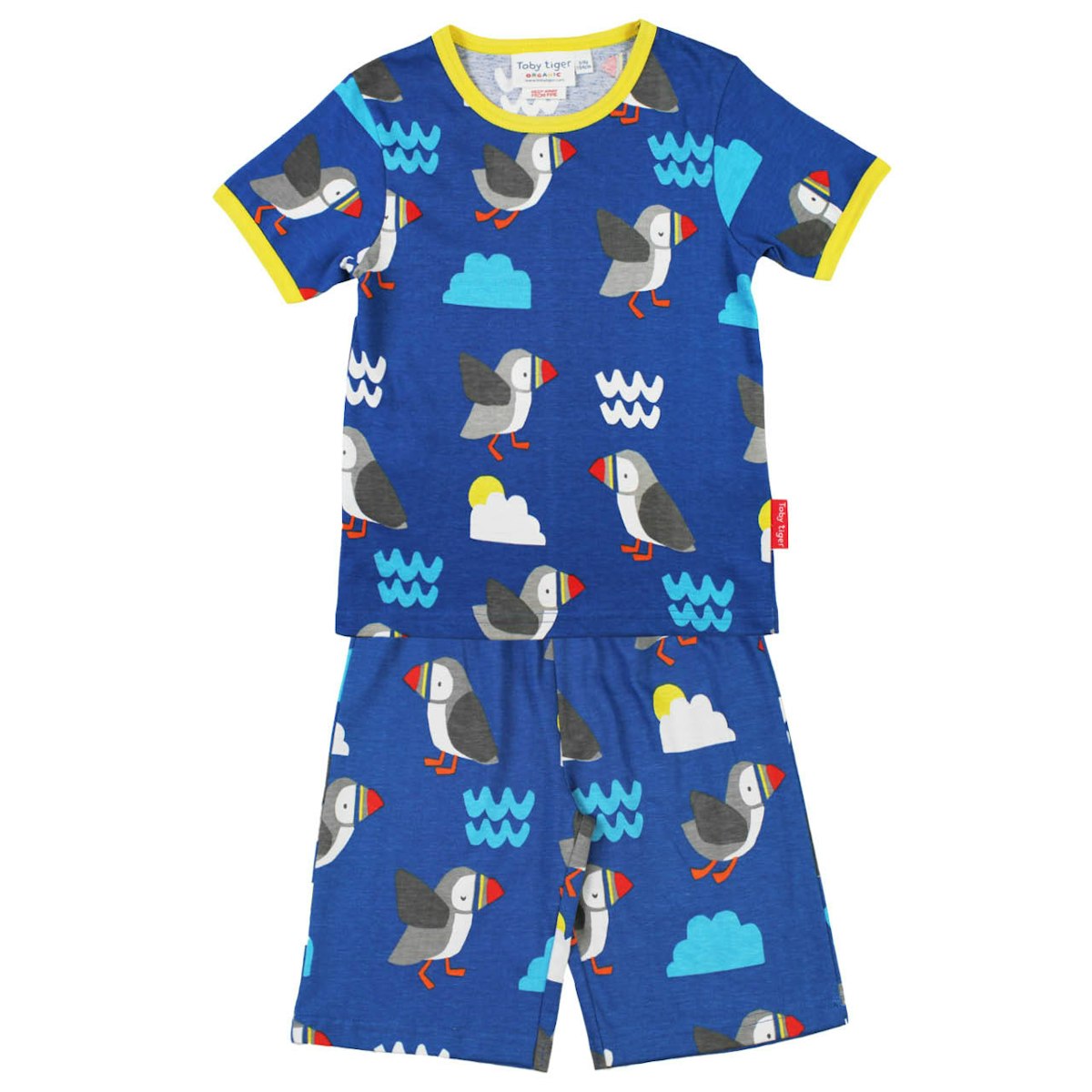 Sommerlicher Schlafanzug Papageientaucher blau 86 Sommerlicher Schlafanzug Papageientaucher blau 86