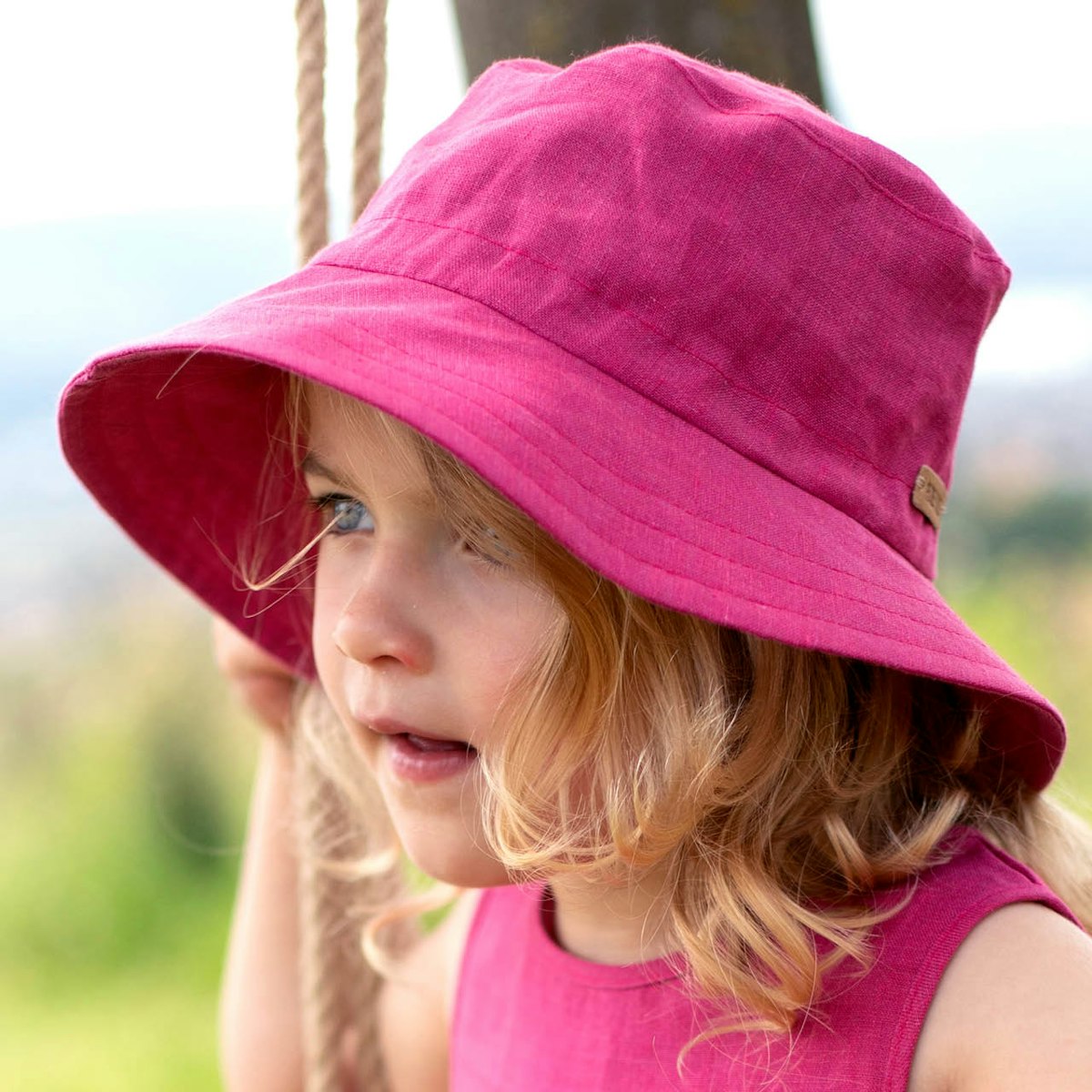 Sonnenhut Leinen pink 57 Sonnenhut Leinen pink 57