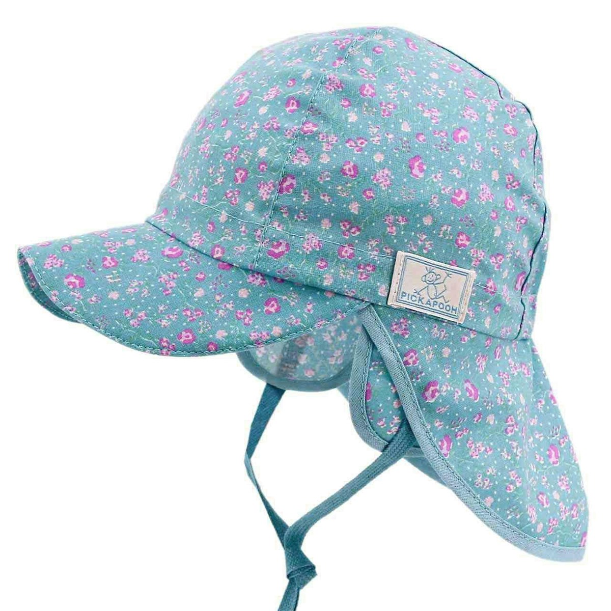 Sonnenhut mit Ohrenschutz Blumenwiese bleu 46 Sonnenhut mit Ohrenschutz Blumenwiese bleu 46