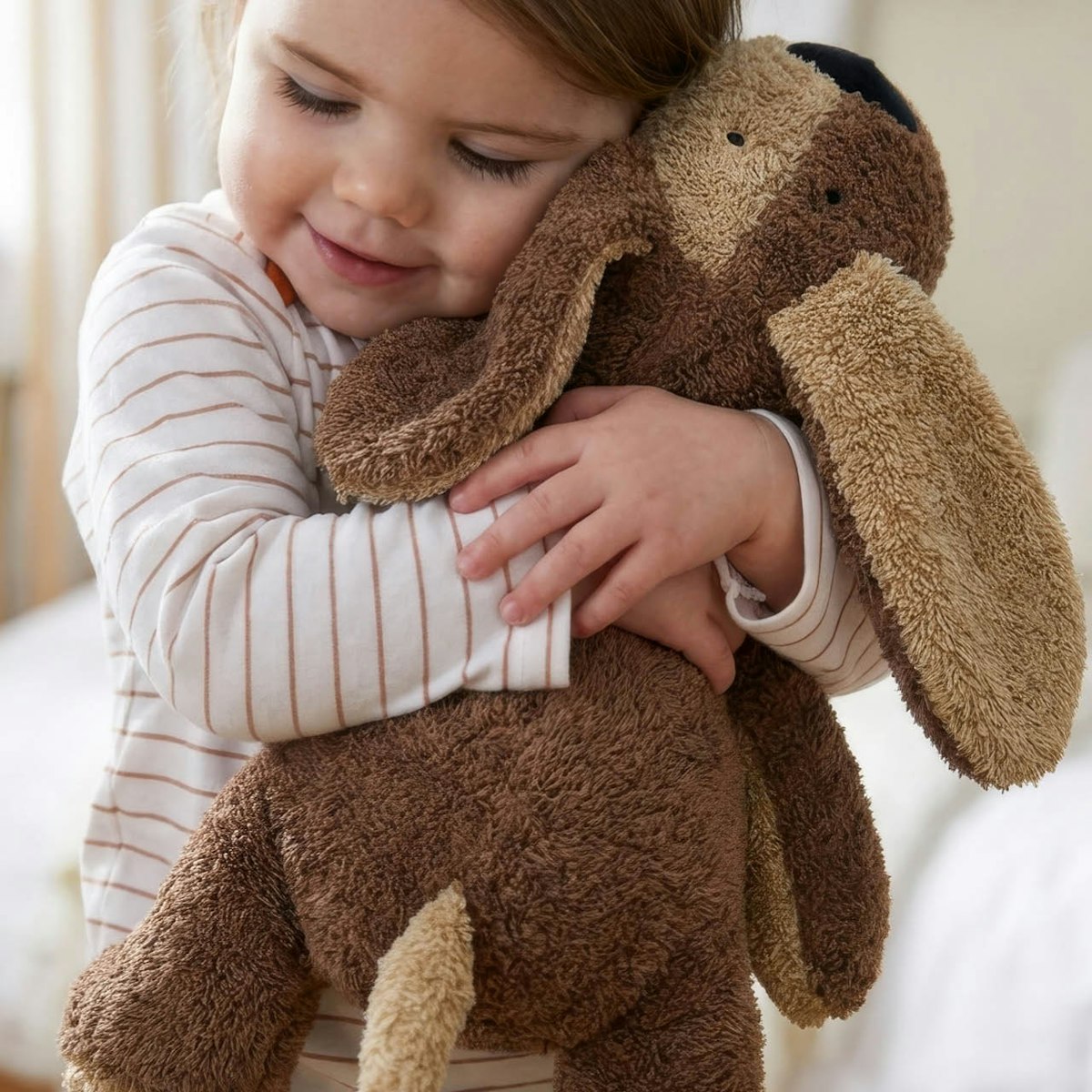 Spiel und Kuschelhund braun 35 x 35 cm Spiel und Kuschelhund braun 35 x 35 cm