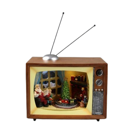 Spieluhr TV Weinachtsmann Stube 21x14x20cm Herbst/Winter Spieluhr TV Weinachtsmann Stube 21x14x20cm Herbst/Winter