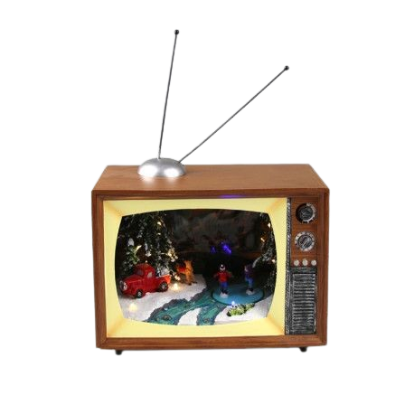 Spieluhr TV Winterlandschaft am See 24x14x20cm Herbst/Winter Spieluhr TV Winterlandschaft am See 24x14x20cm Herbst/Winter