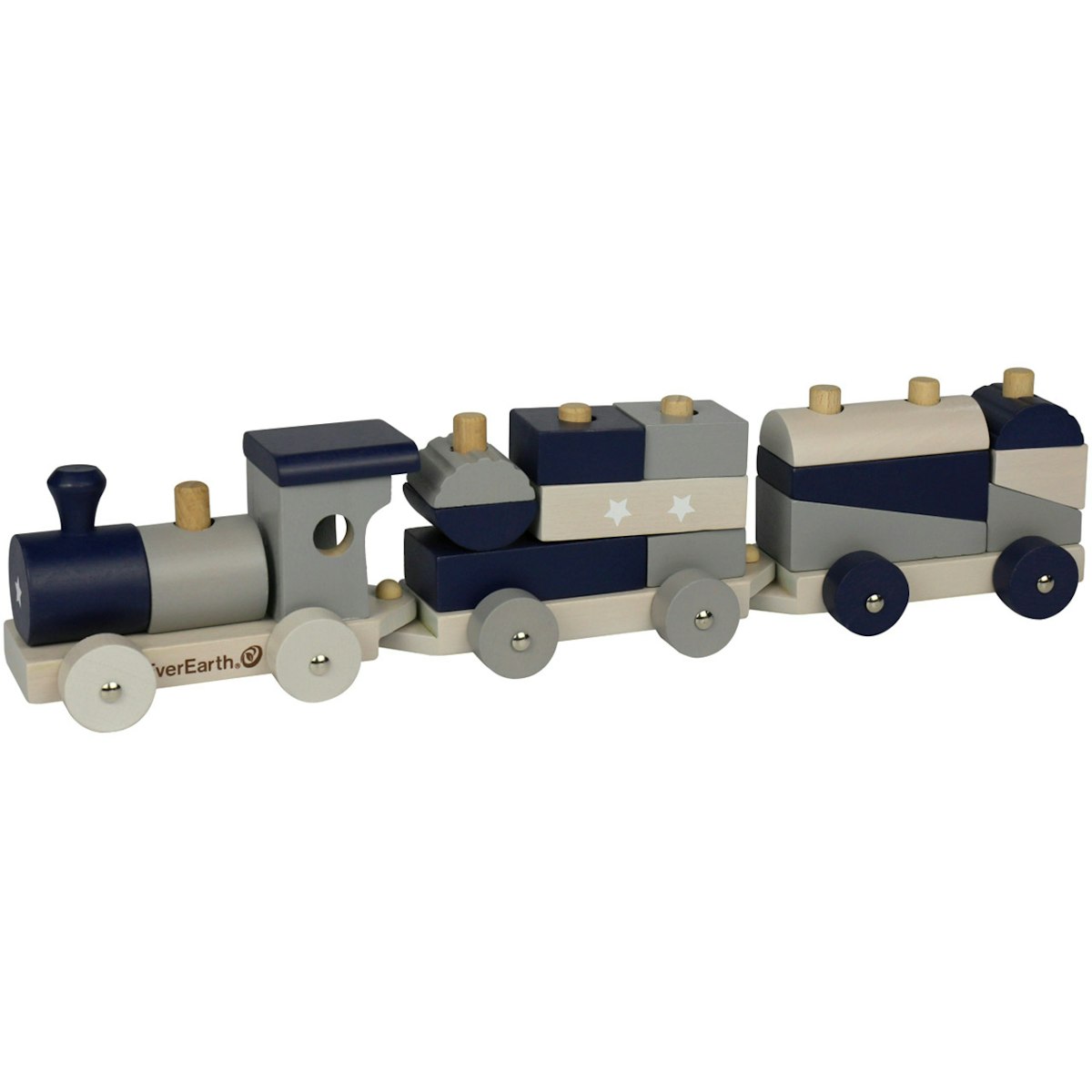 Spielzeug-Eisenbahn aus Holz zum Sortieren Spielzeug-Eisenbahn aus Holz zum Sortieren