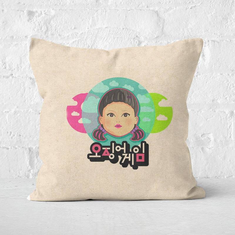 Squid Game Doll Glitch Square Cushion - 40x40cm - Soft Touch von Original Hero