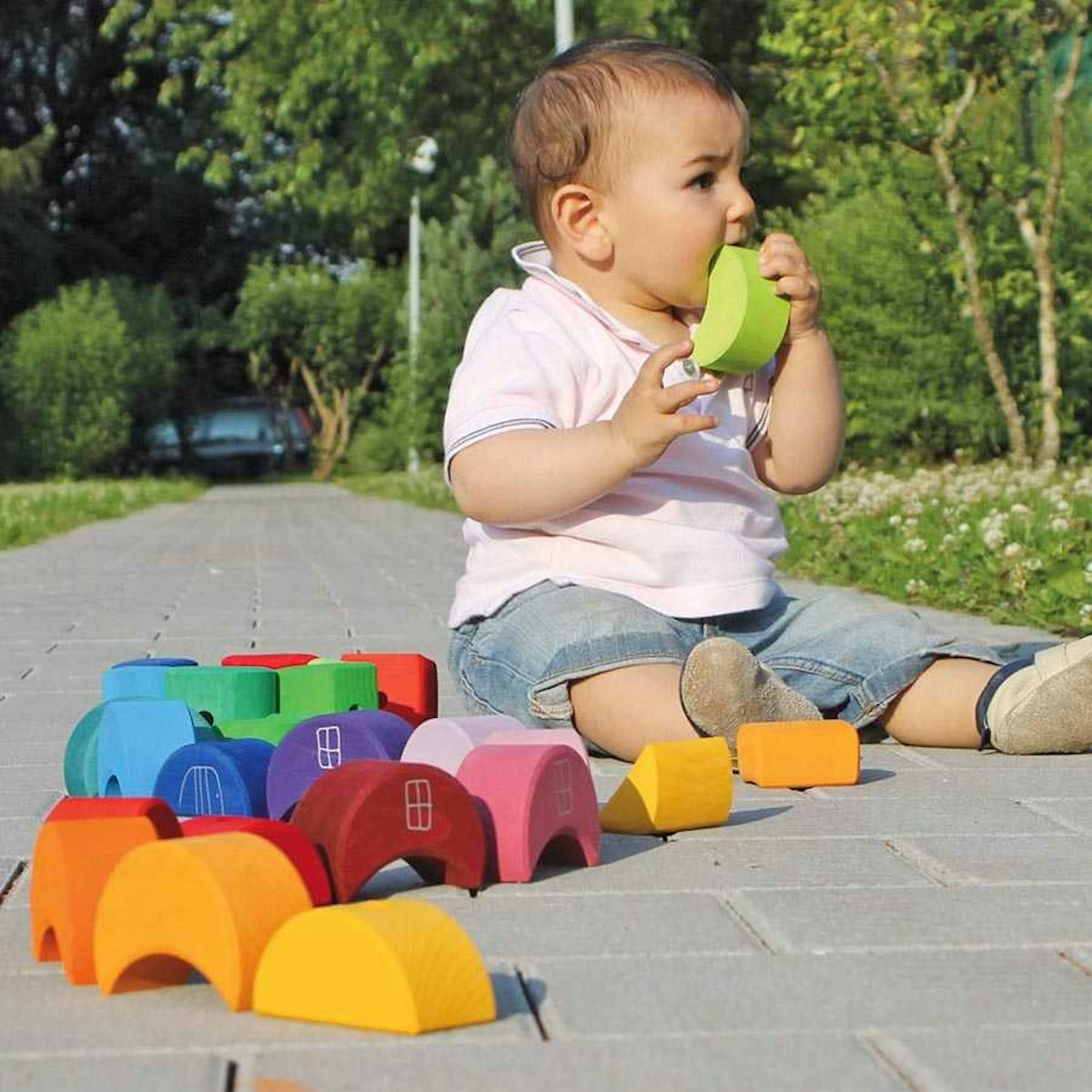 Stapelspiel Mondhäuschen ab 1 Jahr, 15 Teile Stapelspiel Mondhäuschen ab 1 Jahr, 15 Teile