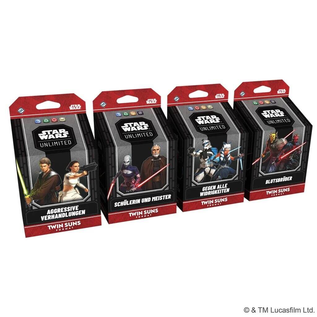 Star Wars: Unlimited – 2026 Twin Suns Decks - dt. Count Dooku & Asajj Ventress Star Wars: Unlimited – 2026 Twin Suns Decks - dt. Count Dooku & Asajj Ventress