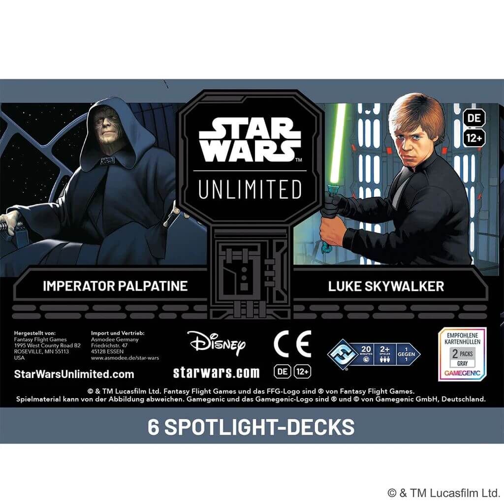 Star Wars: Unlimited - Asche des Imperiums Spotlight-Deck - dt. Star Wars: Unlimited - Asche des Imperiums Spotlight-Deck - dt.