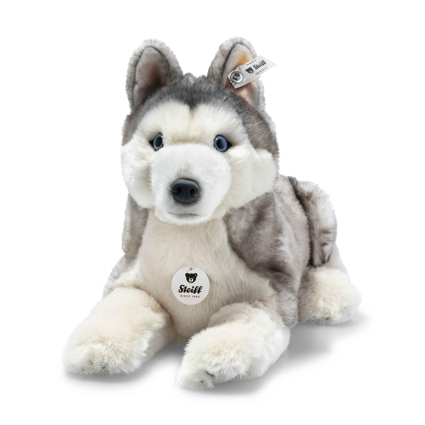 Steiff - Bernie Husky 33 cm grau weiß liegend Kuscheltier Hund Steiff - Bernie Husky 33 cm grau weiß liegend Kuscheltier Hund