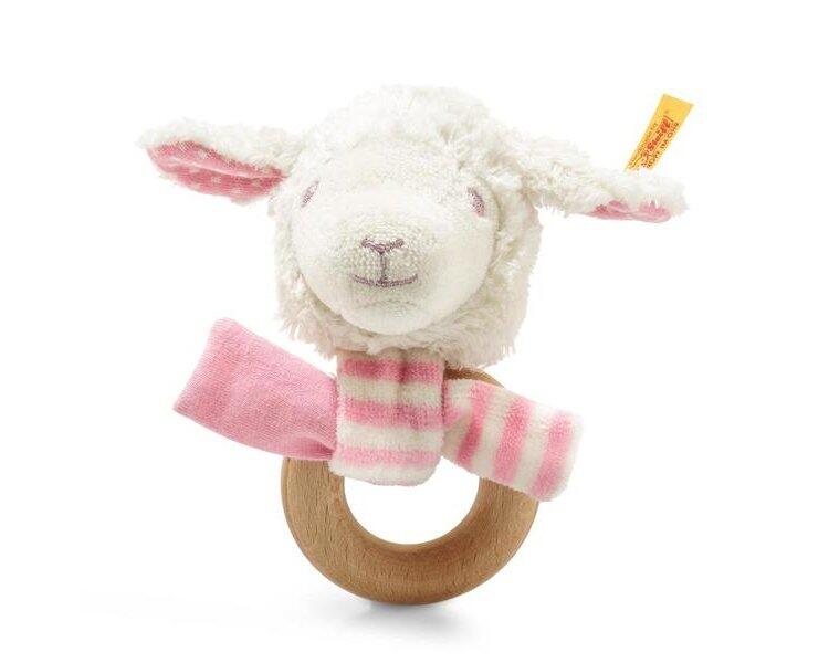 Steiff - STEIFF Liena Lamm 12 weiss/rosa Rassel Steiff - STEIFF Liena Lamm 12 weiss/rosa Rassel